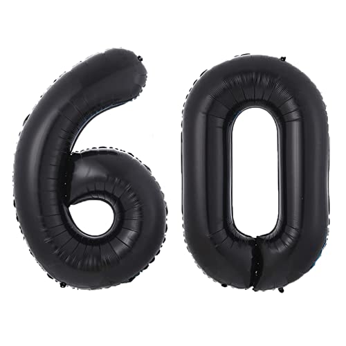 Ballons rosa 40-Zoll-schwarze Ballon-Geburtstags-Party-Dekoration Geburtstag alphanumerischer Aluminiumfolie-Ballon Happy birthday ballon(60) von FFICUMON