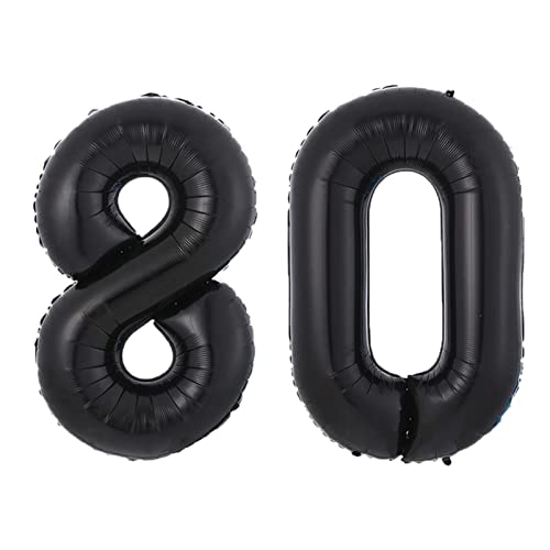 Ballons rosa 40-Zoll-schwarze Ballon-Geburtstags-Party-Dekoration Geburtstag alphanumerischer Aluminiumfolie-Ballon Happy birthday ballon(80) von FFICUMON