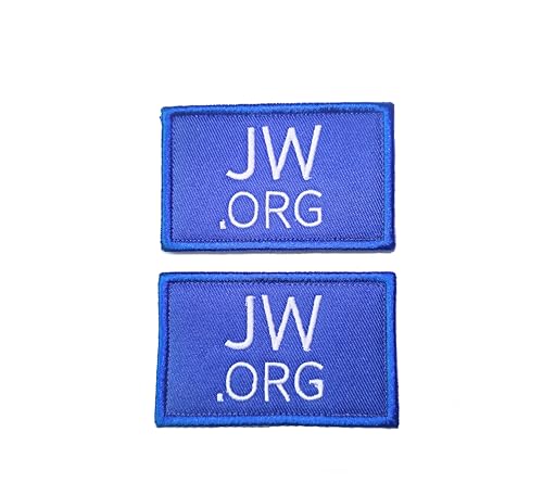 FFILL JW.ORG Aufnäher für Rucksack, Armband, Stickerei, dekorativer Aufnäher (2 Stück), blau/weiß von FFILL