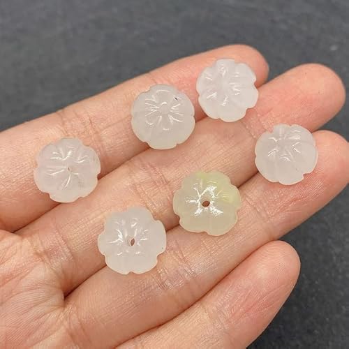 FFIME Natursteinperlen, grüner Aventurin-Achat, kürbisförmige Perlen für die Schmuckherstellung, DIY-Halskette, Ohrringe, Zubehör, Zubehör, Weißer Achat, 9 x 12 mm, 10 Stück FFIME Natursteinperlen, grüner Aventurin-Achat, kürbisförmige Perlen für die Schmuckherstellung, DIY-Halskette, Ohrringe, Zubehör, Zubehör, Weißer Achat, 9 x 12 mm, 10 Stück von FFIME