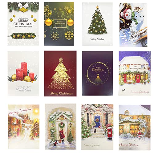 FFTANXS Weihnachtspostkarten, Set 24 pcs blanko + 24pcs Umschläge + 24pcs Aufkleber, Retro Design Klappkarten, DIY Weihnachten Gift Card Danke Karte Mit Exklusive Frühlingszwiebelpulver FFTANXS Weihnachtspostkarten, Set 24 pcs blanko + 24pcs Umschläge + 24pcs Aufkleber, Retro Design Klappkarten, DIY Weihnachten Gift Card Danke Karte Mit Exklusive Frühlingszwiebelpulver von FFTANXS