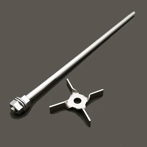 Mischpalette aus Edelstahl 304 für Labormischer, Set mit vier Klingen mit zentrifugalen Klingen (8 x 450 mm, Typ 2) von FFTUNAMNX