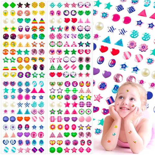 FFWHKON 240 Stück Aufkleber Ohrringe für Mädchen – 3D Edelsteine Mädchen Aufkleber Ohrringe Selbstklebend Glitzer Basteln Kristall Aufkleber Stick on Ohrringe für Kleinkinder FFWHKON 240 Stück Aufkleber Ohrringe für Mädchen – 3D Edelsteine Mädchen Aufkleber Ohrringe Selbstklebend Glitzer Basteln Kristall Aufkleber Stick on Ohrringe für Kleinkinder von FFWHKON