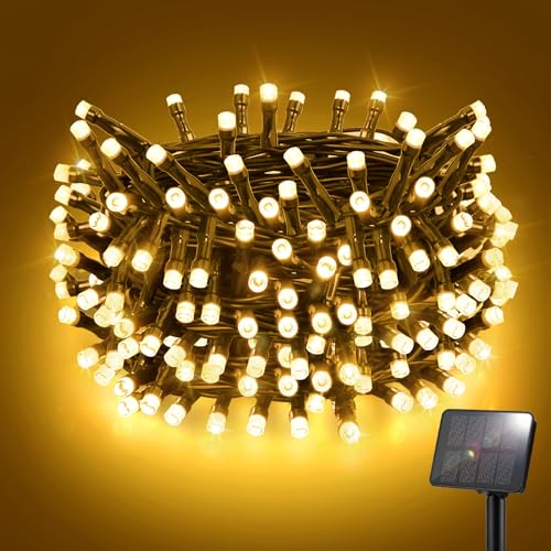 FFZZKJ Solar Lichterkette Aussen 12M 120LED Solar Lichterkette Outdoor Wetterfest 8 Modi IP65 Wasserdicht für Garten Terrasse Baum Hof Party, Warmweiß FFZZKJ Solar Lichterkette Aussen 12M 120LED Solar Lichterkette Outdoor Wetterfest 8 Modi IP65 Wasserdicht für Garten Terrasse Baum Hof Party, Warmweiß von FFZZKJ