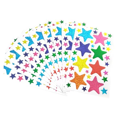 10 Blätter Laptop Aufkleber Stern Selbstklebender Aufkleber Funkelnder Decal Für Scrapbooking 10 Blätter Laptop Aufkleber Stern Selbstklebender Aufkleber Funkelnder Decal Für Scrapbooking von FGDTREE