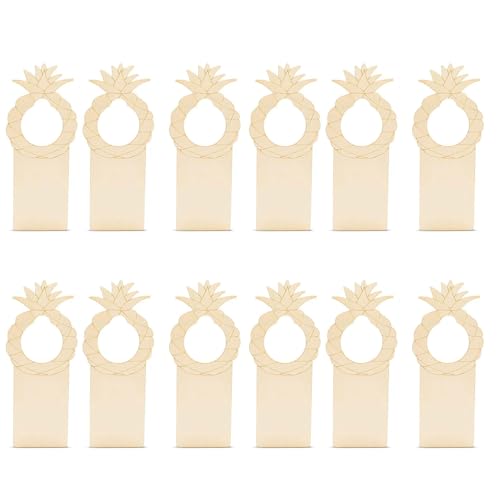 12pcs Holztürbügel Unfertigte Holzknopfschilder 3.54x9.45 Zoll Unfertige Kleiderbügel Schild Für Kunsthandwerkshotelzimmer Türschilder von FGDTREE