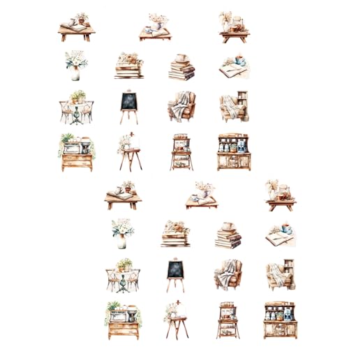 30 Blätter Dekorative Aufkleber Laptop Kleber Kaffeehaus Serie Für Journaling Scrapbooking 30 Blätter Dekorative Aufkleber Laptop Kleber Kaffeehaus Serie Für Journaling Scrapbooking von FGDTREE