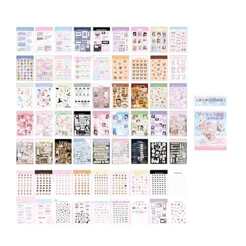 63 Blätter/Pad Cartoon Dekorative Aufkleber Für Scrapbooking Journal Planer Album Motivation Für Kinder Lehrer Backthema von FGDTREE