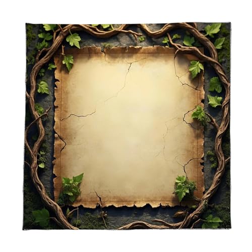 FGDTREE Tarots Tischdecke Altäre Stoffblatt Weinmuster Astrologie Tischdecke Göttlichkeit Karten Tuch Wandteppich Wanddekoration Blatt Rebe Muster Tarots Karte Spirituelle Deckschnecken von FGDTREE