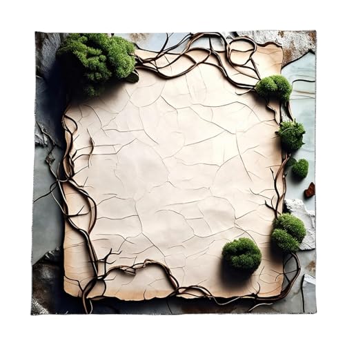 FGDTREE Tarots Tischdecke Altäre Stoffblatt Weinmuster Astrologie Tischdecke Göttlichkeit Karten Tuch Wandteppich Wanddekoration Blatt Rebe Muster Tarots Karte Spirituelle Deckschnecken von FGDTREE