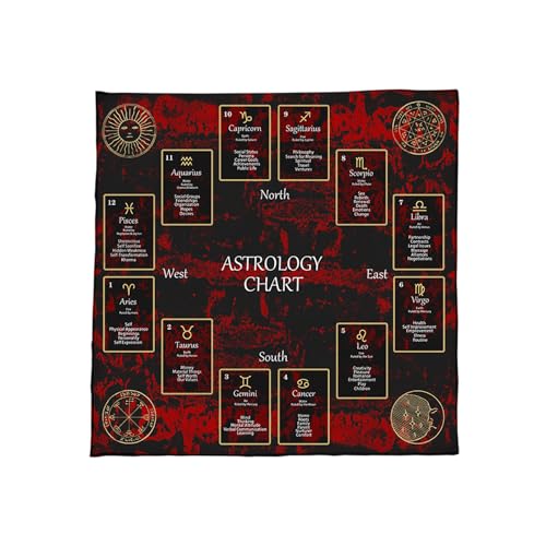 FGDTREE Tarots Tischdecke Altäre Stoffkonstellationen Astrologie Tischdecke Gotteskarten Karten Wandteppich Wanddekoration Altäre Tarots Karte von FGDTREE