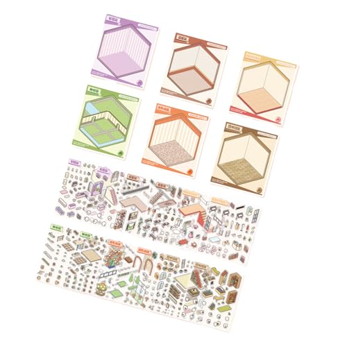 Landscape Sticker Book Scrapbook Cartoon Szene Buch Ästhetik Scrapbooking Supplies von FGDTREE