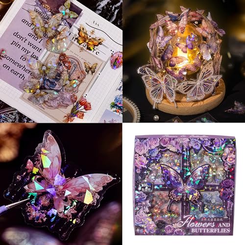 Schmetterlings Und Blumenaufkleber Haustier Dekoration Notebooks Scrapbooking Journaling Wasserdicht Für Handwerksprojekte 100 Blätter Schmetterlings Und Blumenaufkleber Haustier Dekoration Notebooks Scrapbooking Journaling Wasserdicht Für Handwerksprojekte 100 Blätter von FGDTREE
