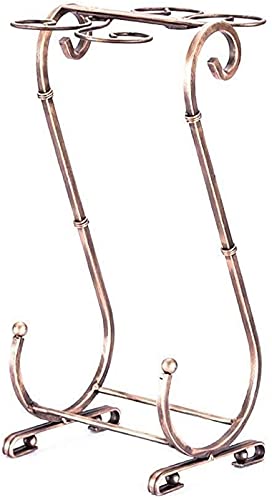 Freistehender Tisch-Weinglasständer, Metall, Stielglashalter, Weinglas-Becherhalter, Kupferfarben, Barock-Design, für 1 Flasche und 4 Gläser, Schrank-Organizer Freistehender Tisch-Weinglasständer, Metall, Stielglashalter, Weinglas-Becherhalter, Kupferfarben, Barock-Design, für 1 Flasche und 4 Gläser, Schrank-Organizer von FGFTHJBJNBDKFVFNVJNFBNVJG