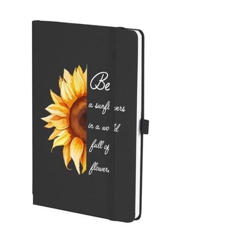 FGUJSUR Notizbücher 2 stücke Personalisierte Notebook Sonnenblumen Journal Notizblock Inspirierende Geschenke for Geburtstag Für Mitarbeiter Kollegen Schüler Lehrer(Black) von FGUJSUR