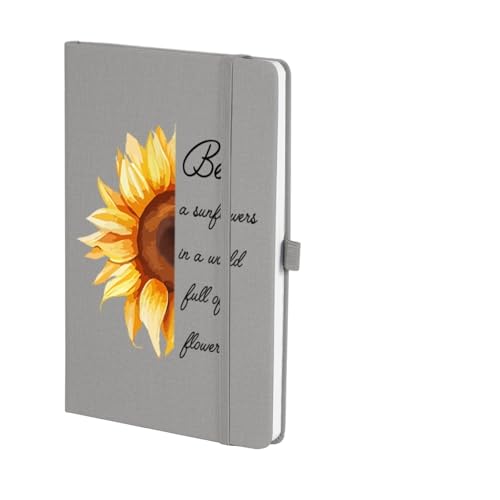 FGUJSUR Notizbücher 2 stücke Personalisierte Notebook Sonnenblumen Journal Notizblock Inspirierende Geschenke for Geburtstag Für Mitarbeiter Kollegen Schüler Lehrer(Grey) von FGUJSUR