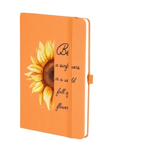FGUJSUR Notizbücher 2 stücke Personalisierte Notebook Sonnenblumen Journal Notizblock Inspirierende Geschenke for Geburtstag Für Mitarbeiter Kollegen Schüler Lehrer(Orange) von FGUJSUR