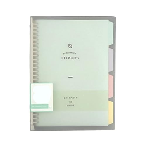 FGUJSUR Notizbücher 3 stücke A4 Loseblatt-notizbuch Abnehmbare Spirale Binder Papier Innenseite Tagebuch Plan Ring Binder Büro Schule Liefert Für Mitarbeiter Kollegen Schüler Lehrer(Green-A4) von FGUJSUR