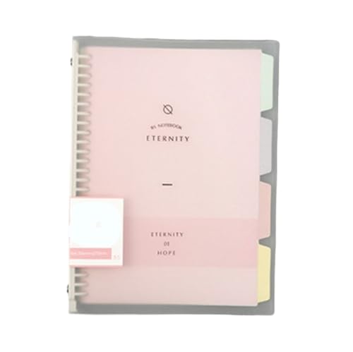 FGUJSUR Notizbücher 3 stücke A4 Loseblatt-notizbuch Abnehmbare Spirale Binder Papier Innenseite Tagebuch Plan Ring Binder Büro Schule Liefert Für Mitarbeiter Kollegen Schüler Lehrer(Pink-A4) von FGUJSUR
