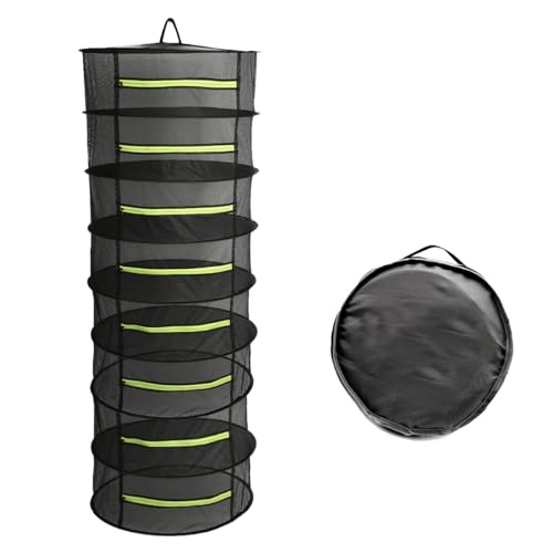 FGen Trockennetz Kräuter, 8-Lagiges Kräutertrockner Hängend, Klappbar Aufhängen Trocken Netze, Zipper Plant Drying Rack, für Kräuter, Fleisch, Pflanze, Blumen, Fisch, Gemüse, Zwiebeln, SW-025 FGen Trockennetz Kräuter, 8-Lagiges Kräutertrockner Hängend, Klappbar Aufhängen Trocken Netze, Zipper Plant Drying Rack, für Kräuter, Fleisch, Pflanze, Blumen, Fisch, Gemüse, Zwiebeln, SW-025 von FGen