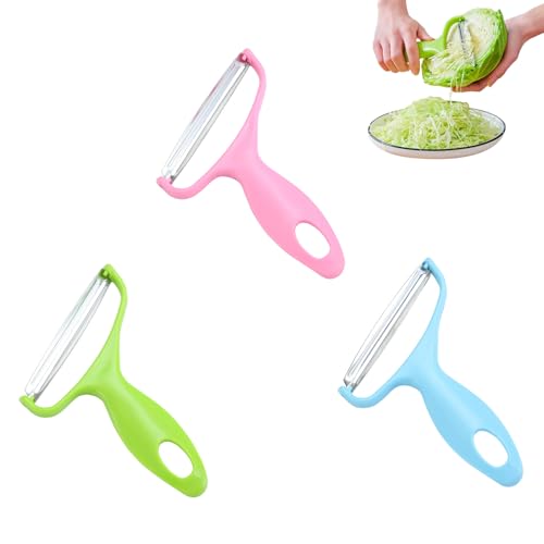 FHBHJNATC 3 Stück Gemüseschäler Verschiedenen Farben, Spargelschäler Großer, Kartoffelschäler Edelstahl, Schäler für alle Arten von Gemüse wie Kohl, Grünkohl, Kartoffeln, Karotten usw FHBHJNATC 3 Stück Gemüseschäler Verschiedenen Farben, Spargelschäler Großer, Kartoffelschäler Edelstahl, Schäler für alle Arten von Gemüse wie Kohl, Grünkohl, Kartoffeln, Karotten usw von FHBHJNATC