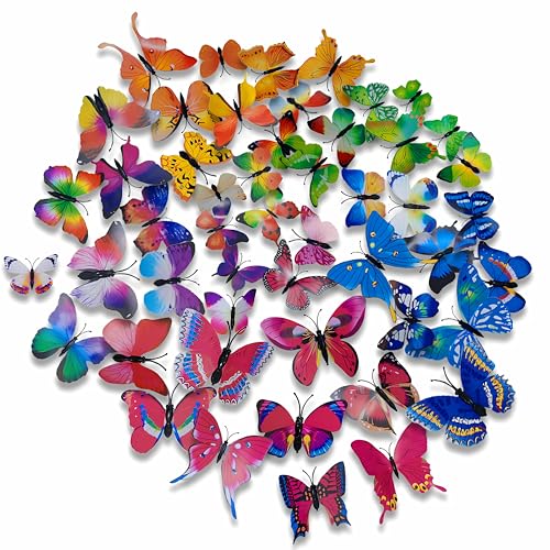 FHBHJNATC 72 Stück Schmetterlinge Deko, Schmetterling Deko, 3d Schmetterlinge für die Wand, Der Stil ist zufällig und nicht festgelegt für Raumdekoration, Hochzeitsfeier, Heimdekoration FHBHJNATC 72 Stück Schmetterlinge Deko, Schmetterling Deko, 3d Schmetterlinge für die Wand, Der Stil ist zufällig und nicht festgelegt für Raumdekoration, Hochzeitsfeier, Heimdekoration von FHBHJNATC