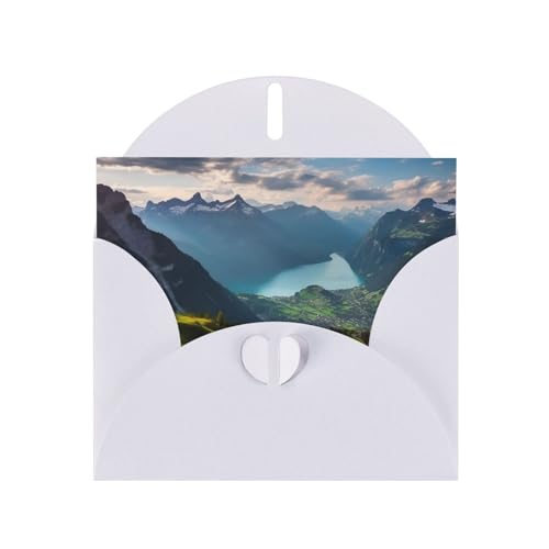 FHEBNDS Grußkarte Schweizer Alpen mit Umschlägen für jeden Anlass 10,2 x 15,2 cm, Klappkarte, blanko, Karte zum Abschluss, Hochzeit, Jubiläum FHEBNDS Grußkarte Schweizer Alpen mit Umschlägen für jeden Anlass 10,2 x 15,2 cm, Klappkarte, blanko, Karte zum Abschluss, Hochzeit, Jubiläum von FHEBNDS