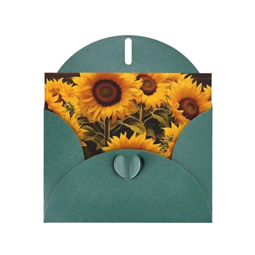 FHEBNDS Grußkarte Sonnenblumen mit Umschlägen für jeden Anlass, 10,2 x 15,2 cm, Klappkarte und Pop-Up für Abschlussfeier, Hochzeit, Jubiläum von FHEBNDS