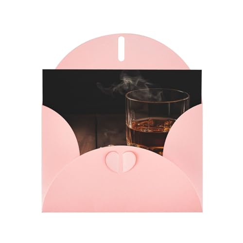 FHEBNDS Grußkarte in Form einer Zigarre und Whisky mit Umschlägen, für jeden Anlass, 10,2 x 15,2 cm, Klappkarte zum Abschluss, Hochzeit, Jubiläum von FHEBNDS