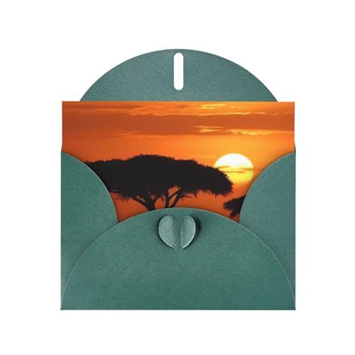 FHEBNDS Grußkarte mit Umschlägen, Motiv: Afrikanische Savanne, Sonnenuntergang für jeden Anlass, 10,2 x 15,2 cm, Klappkarte zum Abschluss, Hochzeit, Geburtstag, Klappkarte FHEBNDS Grußkarte mit Umschlägen, Motiv: Afrikanische Savanne, Sonnenuntergang für jeden Anlass, 10,2 x 15,2 cm, Klappkarte zum Abschluss, Hochzeit, Geburtstag, Klappkarte von FHEBNDS