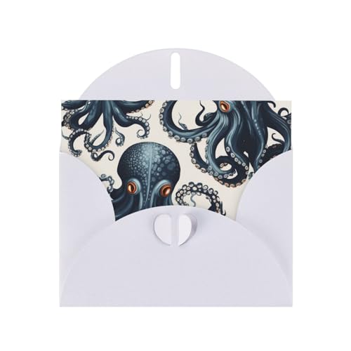 FHEBNDS Grußkarte mit Umschlägen, Oktopus-Motiv, für jeden Anlass, 10,2 x 15,2 cm, Klappkarte, Geburtstagskarte, Schulabschluss, Hochzeit, Jubiläum FHEBNDS Grußkarte mit Umschlägen, Oktopus-Motiv, für jeden Anlass, 10,2 x 15,2 cm, Klappkarte, Geburtstagskarte, Schulabschluss, Hochzeit, Jubiläum von FHEBNDS