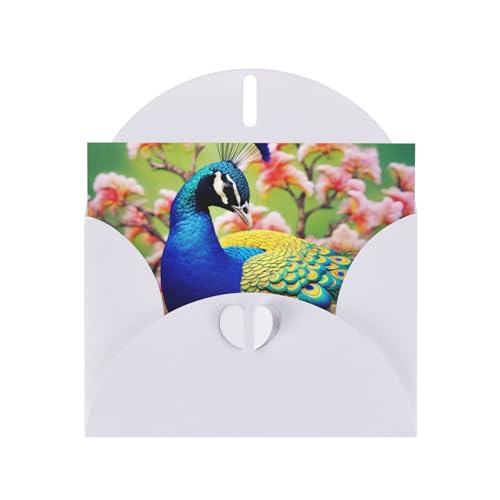 FHEBNDS Pfauengrußkarte mit Umschlägen für jeden Anlass, 10,2 x 15,2 cm, Klappkarte zum Geburtstag, Klappkarte und Pop-Up für Abschlussfeier, Hochzeit, Jubiläum FHEBNDS Pfauengrußkarte mit Umschlägen für jeden Anlass, 10,2 x 15,2 cm, Klappkarte zum Geburtstag, Klappkarte und Pop-Up für Abschlussfeier, Hochzeit, Jubiläum von FHEBNDS