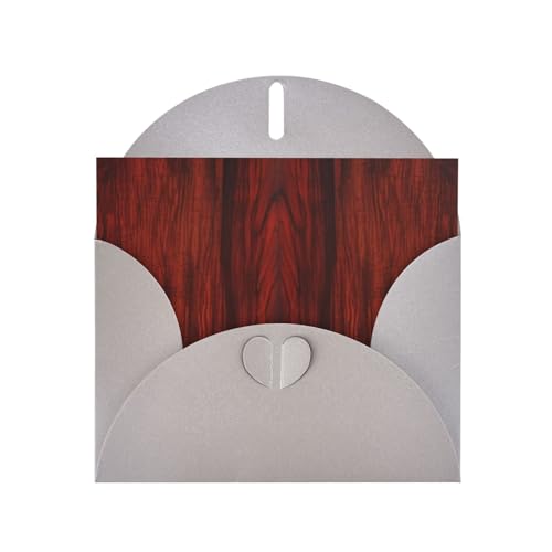 FHEBNDS Rote Holzgrußkarte mit Umschlägen, für jeden Anlass, 10,2 x 15,2 cm, Klappkarte und Pop-Up für Abschlussfeier, Hochzeit, Jubiläum von FHEBNDS