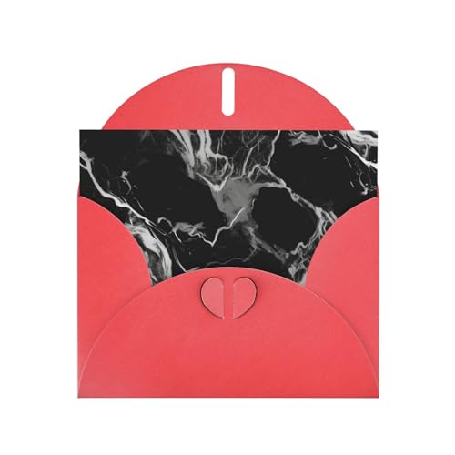 FHEBNDS Schwarz-Weiß-Marmor-Grußkarte mit Umschlägen, für jeden Anlass, 10,2 x 15,2 cm, Klappkarte zum Abschluss, Hochzeit, Jubiläum von FHEBNDS