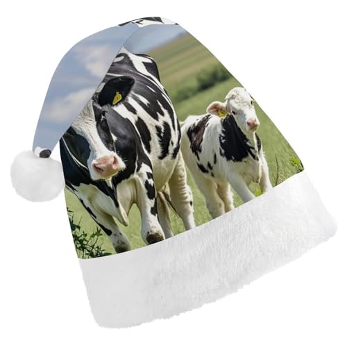 FHECVBN Weihnachtsmütze für Erwachsene, Cartoon-Milchkühe, bedruckt, Weihnachtsmannmütze, Weihnachtsmütze für Uni, Neujahr, festliche Party FHECVBN Weihnachtsmütze für Erwachsene, Cartoon-Milchkühe, bedruckt, Weihnachtsmannmütze, Weihnachtsmütze für Uni, Neujahr, festliche Party von FHECVBN