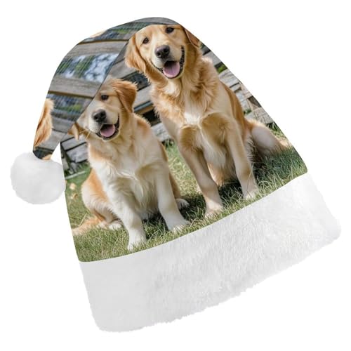 FHECVBN Weihnachtsmütze für Erwachsene, Golden Retriever, Hunde, Welpen, Haustiere, bedruckt, Weihnachtsmannmütze, Weihnachtsmütze für Uni, Neujahr, festliche Party FHECVBN Weihnachtsmütze für Erwachsene, Golden Retriever, Hunde, Welpen, Haustiere, bedruckt, Weihnachtsmannmütze, Weihnachtsmütze für Uni, Neujahr, festliche Party von FHECVBN