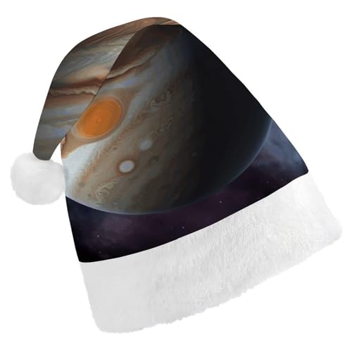 FHECVBN Weihnachtsmütze für Erwachsene, Jupiter, Landschaft, bedruckt, Weihnachtsmannmütze, Weihnachtsmütze für Uni, Neujahr, festliche Party FHECVBN Weihnachtsmütze für Erwachsene, Jupiter, Landschaft, bedruckt, Weihnachtsmannmütze, Weihnachtsmütze für Uni, Neujahr, festliche Party von FHECVBN
