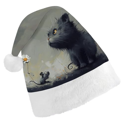 FHECVBN Weihnachtsmütze für Erwachsene, Katzenbilder, bedruckt, Weihnachtsmannmütze, Weihnachtsmütze für Uni, Neujahr, festliche Party FHECVBN Weihnachtsmütze für Erwachsene, Katzenbilder, bedruckt, Weihnachtsmannmütze, Weihnachtsmütze für Uni, Neujahr, festliche Party von FHECVBN