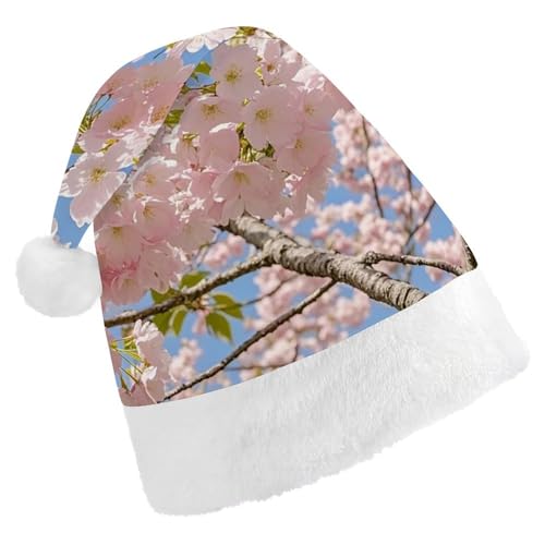 FHECVBN Weihnachtsmütze für Erwachsene, Kirschblüte, bedruckt, Weihnachtsmannmütze, Weihnachtsmütze für Uni, Neujahr, festliche Party FHECVBN Weihnachtsmütze für Erwachsene, Kirschblüte, bedruckt, Weihnachtsmannmütze, Weihnachtsmütze für Uni, Neujahr, festliche Party von FHECVBN