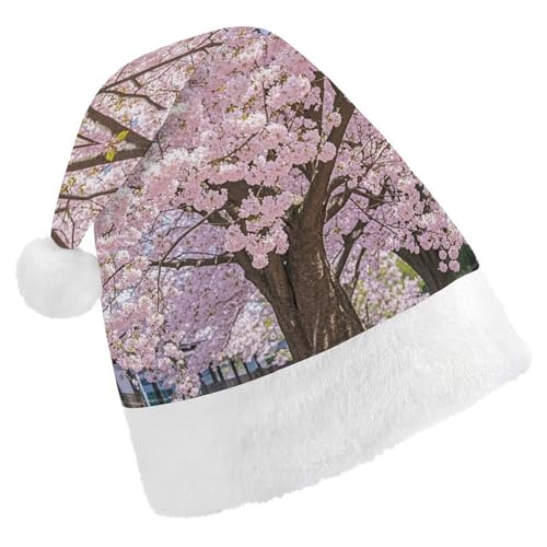FHECVBN Weihnachtsmütze für Erwachsene, Kirschblüte, bedruckt, Weihnachtsmannmütze, Weihnachtsmütze für Uni, Neujahr, festliche Party FHECVBN Weihnachtsmütze für Erwachsene, Kirschblüte, bedruckt, Weihnachtsmannmütze, Weihnachtsmütze für Uni, Neujahr, festliche Party von FHECVBN