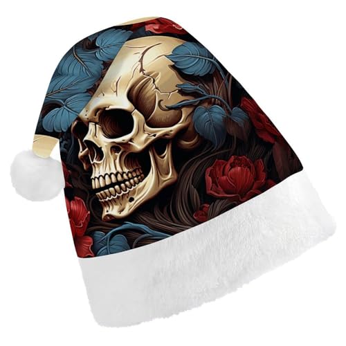 FHECVBN Weihnachtsmütze für Erwachsene, Totenkopfbild, Poster, bedruckt, Weihnachtsmannmütze, Weihnachtsmütze für Uni, Neujahr, festliche Party FHECVBN Weihnachtsmütze für Erwachsene, Totenkopfbild, Poster, bedruckt, Weihnachtsmannmütze, Weihnachtsmütze für Uni, Neujahr, festliche Party von FHECVBN