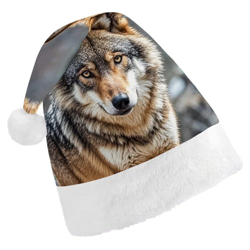 FHECVBN Weihnachtsmütze für Erwachsene, Wolf, bedruckt, Weihnachtsmannmütze, Weihnachtsmütze für Uni, Neujahr, festliche Party FHECVBN Weihnachtsmütze für Erwachsene, Wolf, bedruckt, Weihnachtsmannmütze, Weihnachtsmütze für Uni, Neujahr, festliche Party von FHECVBN