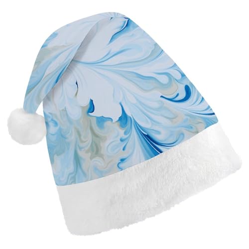 FHECVBN Weihnachtsmütze für Erwachsene, blau und weiß, bedruckt, Weihnachtsmannmütze, Weihnachtsmütze für Uni, Neujahr, festliche Party FHECVBN Weihnachtsmütze für Erwachsene, blau und weiß, bedruckt, Weihnachtsmannmütze, Weihnachtsmütze für Uni, Neujahr, festliche Party von FHECVBN