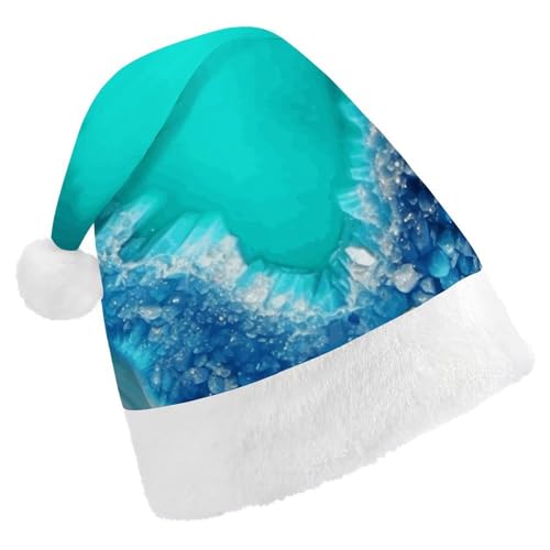 FHECVBN Weihnachtsmütze für Erwachsene, hellblau, türkis, bedruckt, Weihnachtsmannmütze, Weihnachtsmütze für Uni, Neujahr, festliche Party FHECVBN Weihnachtsmütze für Erwachsene, hellblau, türkis, bedruckt, Weihnachtsmannmütze, Weihnachtsmütze für Uni, Neujahr, festliche Party von FHECVBN