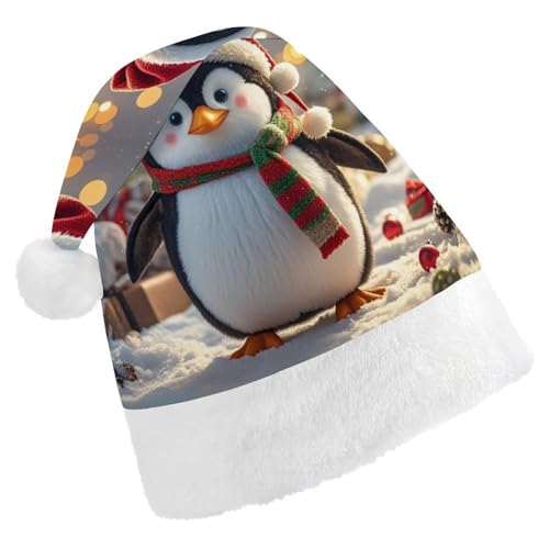 FHECVBN Weihnachtsmütze für Erwachsene, lustiger Pinguin-Druck, Weihnachtsmannmütze, Weihnachtsmütze für Uni, Neujahr, festliche Party FHECVBN Weihnachtsmütze für Erwachsene, lustiger Pinguin-Druck, Weihnachtsmannmütze, Weihnachtsmütze für Uni, Neujahr, festliche Party von FHECVBN
