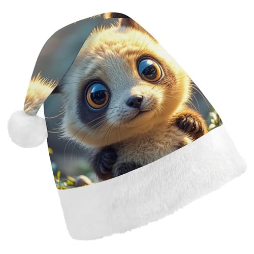 FHECVBN Weihnachtsmütze für Erwachsene, niedlicher Tierdruck, Weihnachtsmannmütze, Weihnachtsmütze für Uni, Neujahr, festliche Party FHECVBN Weihnachtsmütze für Erwachsene, niedlicher Tierdruck, Weihnachtsmannmütze, Weihnachtsmütze für Uni, Neujahr, festliche Party von FHECVBN