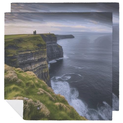 Stoffservietten, saugfähig, 2 Stück, waschbare Servietten, County Clare The Cliffs, dekorative Stoffserviette, Tischzubehör für Partys, Hochzeiten, Cocktails Stoffservietten, saugfähig, 2 Stück, waschbare Servietten, County Clare The Cliffs, dekorative Stoffserviette, Tischzubehör für Partys, Hochzeiten, Cocktails von FHECVBN