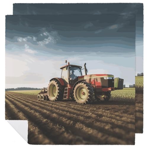 Stoffservietten, saugfähig, 2 Stück, waschbare Servietten, Traktor, Bauernhof, dekorative Stoffserviette, Tischzubehör für Partys, Hochzeiten, Cocktails Stoffservietten, saugfähig, 2 Stück, waschbare Servietten, Traktor, Bauernhof, dekorative Stoffserviette, Tischzubehör für Partys, Hochzeiten, Cocktails von FHECVBN
