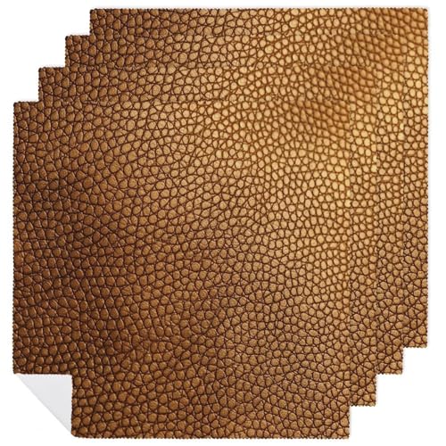 Stoffservietten, saugfähig, 4 Stück, waschbare Servietten, goldene Ledertextur, dekorative Stoffserviette, Tischzubehör für Partys, Hochzeiten, Cocktails, 4 Stück Stoffservietten, saugfähig, 4 Stück, waschbare Servietten, goldene Ledertextur, dekorative Stoffserviette, Tischzubehör für Partys, Hochzeiten, Cocktails, 4 Stück von FHECVBN
