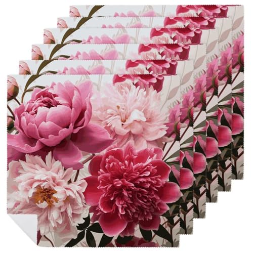 Stoffservietten, saugfähig, 6 Stück, waschbare Servietten, botanisches Blumenmuster, dekorative Stoffservietten, Tischzubehör für Partys, Hochzeiten, Cocktails Stoffservietten, saugfähig, 6 Stück, waschbare Servietten, botanisches Blumenmuster, dekorative Stoffservietten, Tischzubehör für Partys, Hochzeiten, Cocktails von FHECVBN